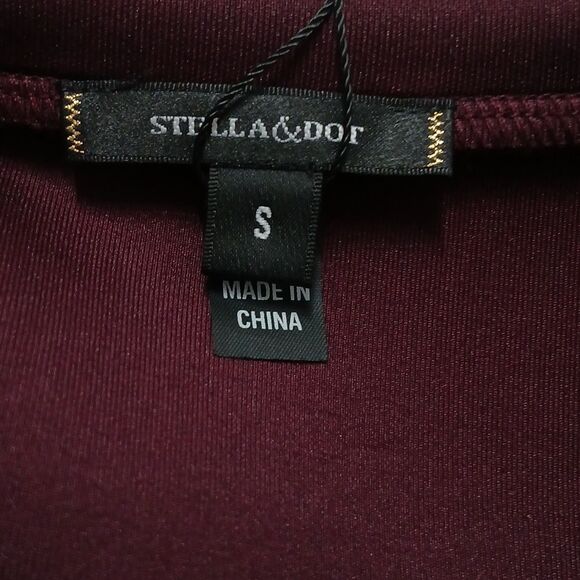 Stella &  Dot deep eggplant color long sleeve pleated sleeve top  Sz S NWT - Picture 6 of 6